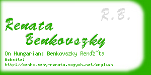 renata benkovszky business card